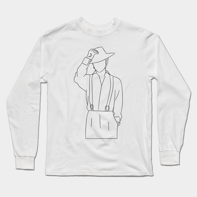 Park Jimin of BTS Long Sleeve T-Shirt by kart-box